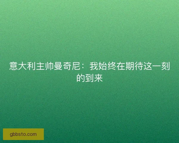 意大利主帅曼奇尼：我始终在期待这一刻的到来